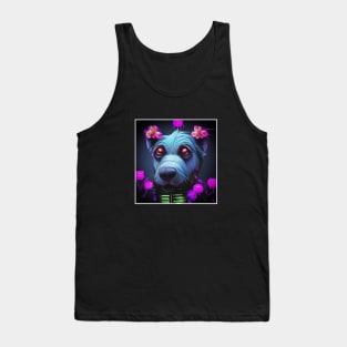 cute cyber punk dog Tank Top